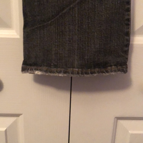 Roxy faded black jeans Jrs 5 stretchy, boot cut, low rise - Picture 4 of 8